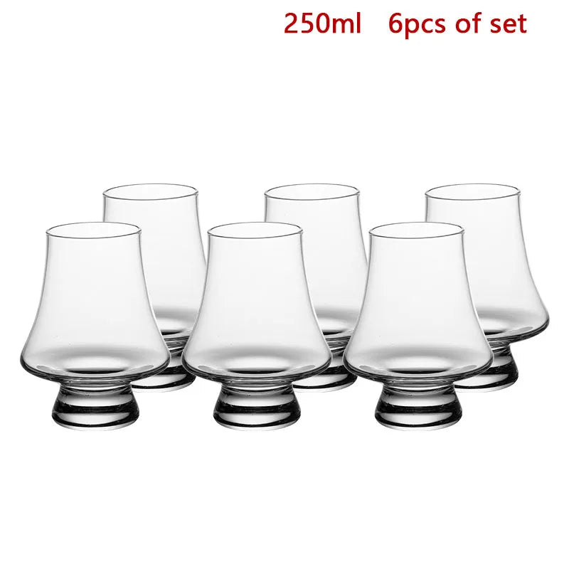 Premium Whiskey Glass Set – Available in 2, 4, or 6 Pieces | 250mL Lead-Free Crystal Clear Glasses for Whiskey, Scotch, Bourbon, Cocktails, Wine & Spirits