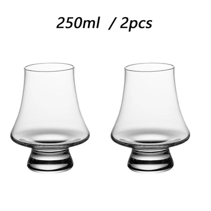 Premium Whiskey Glass Set – Available in 2, 4, or 6 Pieces | 250mL Lead-Free Crystal Clear Glasses for Whiskey, Scotch, Bourbon, Cocktails, Wine & Spirits