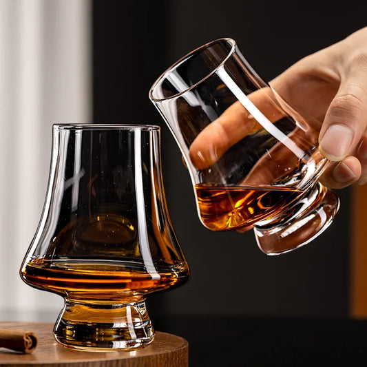 Premium Whiskey Glass Set – Available in 2, 4, or 6 Pieces | 250mL Lead-Free Crystal Clear Glasses for Whiskey, Scotch, Bourbon, Cocktails, Wine & Spirits