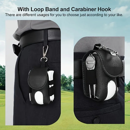 Professional Waist-Belt Golf Ball Pouch. Durable and Stylish Design for Golf Enthusiasts. Perfect Gift For Father's Day.