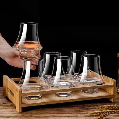 Premium Whiskey Glass Set – Available in 2, 4, or 6 Pieces | 250mL Lead-Free Crystal Clear Glasses for Whiskey, Scotch, Bourbon, Cocktails, Wine & Spirits