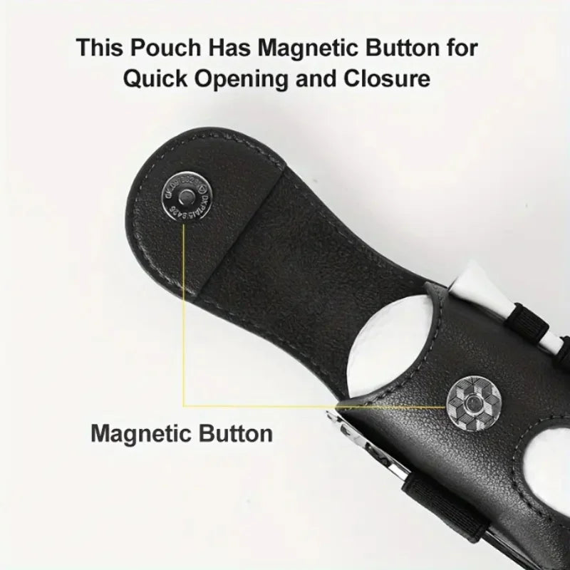 Professional Waist-Belt Golf Ball Pouch. Durable and Stylish Design for Golf Enthusiasts. Perfect Gift For Father's Day.